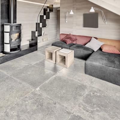 rustic limestone effect tiles