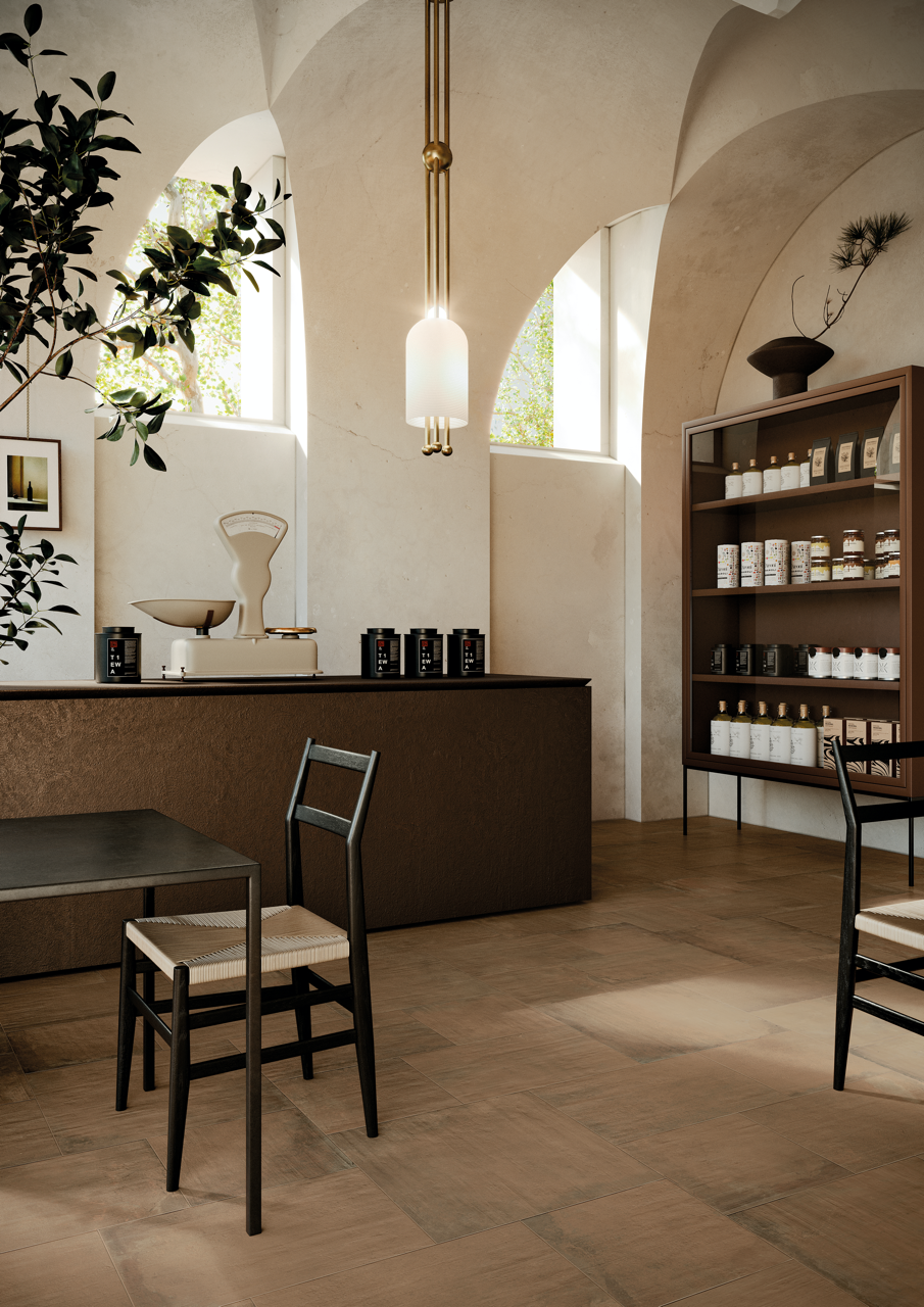 Limestone effect tiles